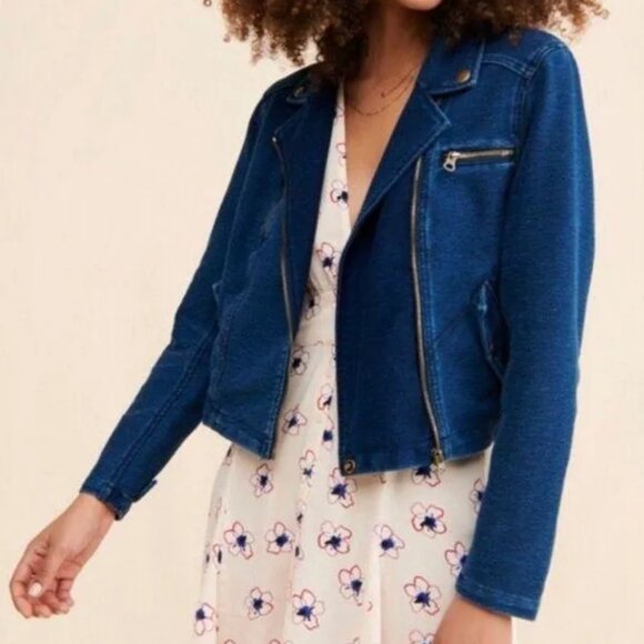 Anthropologie Pilcro Blue Jean Jacket Classic Denim Style - Picture 1 of 10